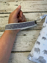 Load image into Gallery viewer, Diaper Clutch Changing Pad Pouch / Elephant Diaper Bag / Small Travel Diaper Bag / Baby Shower Gift / Baby Boy Gift
