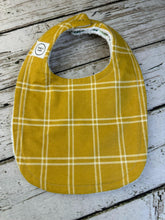 Load image into Gallery viewer, Baby Shower Gift Bib Set / Set of 2 Bibs / Baby Girl Bib Set / Sunflower Floral Plaid
