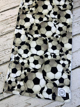 Load image into Gallery viewer, Baby Shower Gift Set / Burp Cloth Bib Set / Baby Boy Gift / Soccer Sports
