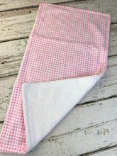 Load image into Gallery viewer, Baby Shower Gift Set / Baby Girl Burp Cloth Set / Strawberries Burp Cloth Set
