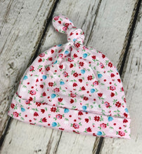Load image into Gallery viewer, Baby Girl Swaddle Blanket Hat Set / Pink Floral Swaddle Blanket Hat / Stretchy Knit Baby Blanket Hat / Baby Shower Gift / Newborn Photo Set
