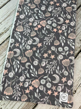 Load image into Gallery viewer, Baby Girl Bib Burp Cloth Set / Baby Girl Bib Pink Gray Modern Floral / Baby Girl Burp Cloth Pink Gray Floral / Baby Shower Gift Girl
