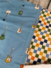 Load image into Gallery viewer, Baby Shower Gift Set / Baby Boy Burp Cloth Set / Guitar Burp Cloth / Music Baby
