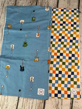 Load image into Gallery viewer, Baby Shower Gift Set / Baby Boy Burp Cloth Set / Guitar Burp Cloth / Music Baby
