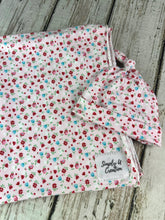 Load image into Gallery viewer, Baby Girl Swaddle Blanket Hat Set / Pink Floral Swaddle Blanket Hat / Stretchy Knit Baby Blanket Hat / Baby Shower Gift / Newborn Photo Set

