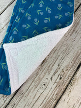 Load image into Gallery viewer, Baby Girl Bib Burp Cloth Set / Baby Girl Bib Pink Blue Floral / Baby Girl Burp Cloth Butterfly Floral / Baby Shower Gift Girl
