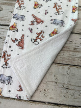 Load image into Gallery viewer, Baby Bib Burp Cloth Set Winnie Pooh / Neutral Baby Bib Burp Cloth / Baby Shower Gift / Pooh bear blanket
