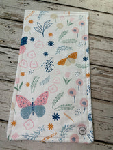 Load image into Gallery viewer, Baby Shower Gift Set / Baby Girl Burp Cloth Set / Butterfly Floral Burp Cloth / Floral Whimsy Collection
