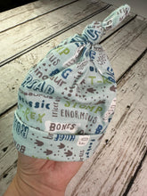 Load image into Gallery viewer, Baby Boy Swaddle Blanket Hat Set / Dinosaur Swaddle Blanket Hat / Stretchy Knit Baby Blanket Hat / Baby Shower Gift / Newborn Photo Set
