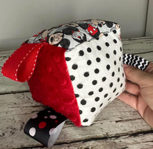 Load image into Gallery viewer, Baby Fabric Sensory Baby Block Mickey Mouse / baby shower gift / Disney baby / Baby Toy / Rattle / Crinkle Toy
