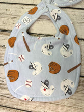 Load image into Gallery viewer, Baby Boy Bib Set of 2 / Baby Shower Gift Set / Baseball
