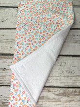 Load image into Gallery viewer, Baby Girl Burp Cloth Set of 2 / Pink Mint Green Floral / Shower Gift Set
