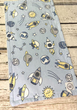 Load image into Gallery viewer, Baby Boy Burp Cloth Set of 2 Space / Space Nursery / Shower Gift Set
