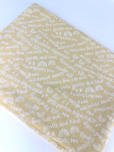 Load image into Gallery viewer, Baby Swaddle Blanket Yellow/ Neutral Baby Swaddle Blanket / Muslin Guaze Baby Blanket / Baby Shower Gift / Yellow Swaddle
